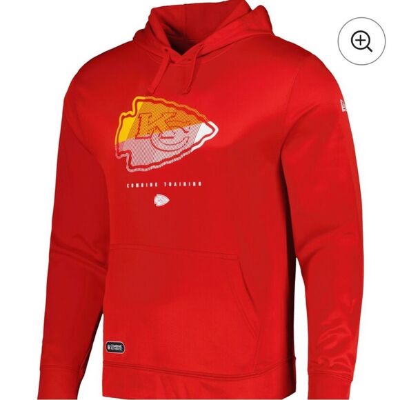 NFL Kansas City Chiefs New Era Red Combine Authentic Watson Pullover Hoodie - Picture 1 of 8